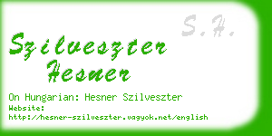 szilveszter hesner business card